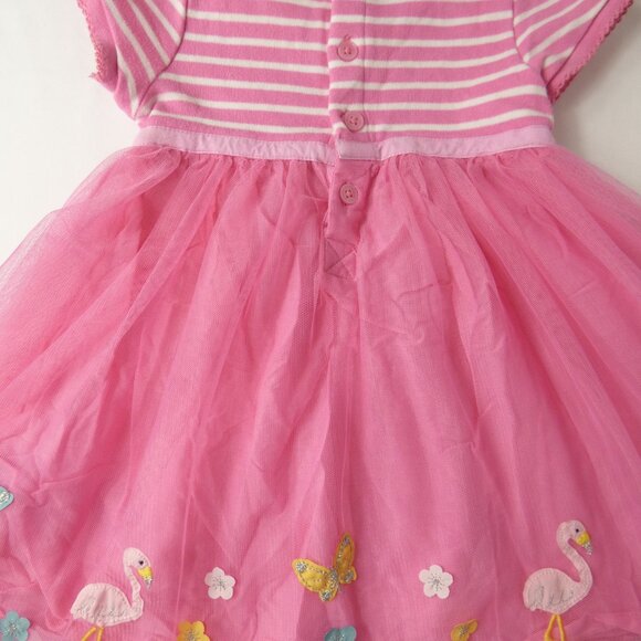 JoJo Maman Baby Flamingo Applique Tulle Dress, Size 12-18 Months - Picture 3 of 4